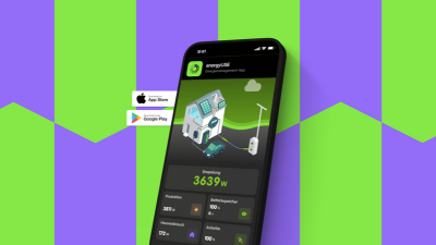 Smartphone mit Übersicht der zur Smartenergy-App