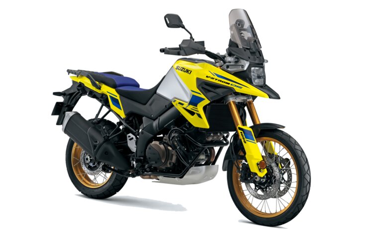 Stehendes Motorrad.