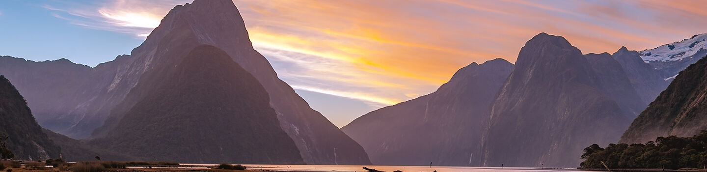 Der Fjord Milford Sound im Südwesten der Südinsel Neuseelands