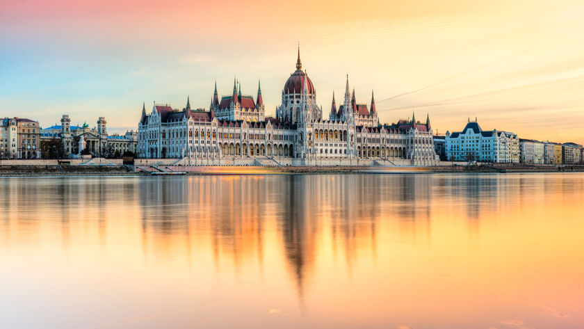 Parlament in Budapest an der Donau, Hauptstadt von Ungarn.