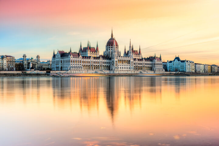 Parlament in Budapest an der Donau, Hauptstadt von Ungarn.