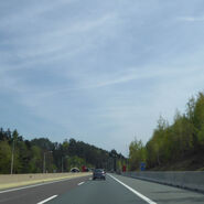 A2 (Süd Autobahn) im Packabschnitt - ein Auto bei der Einfahrt in den Assingbergtunnel