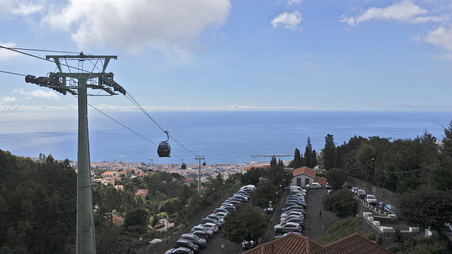 Die Seilbahn in Funchal nach Monte.
