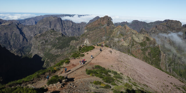 Blick auf den Vereda do Areeiro auf Madeira. 