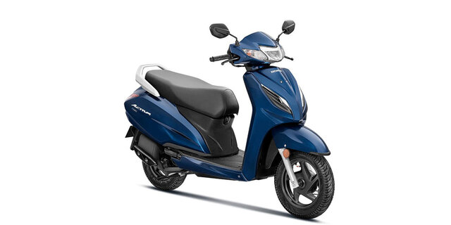 Ein blauer Honda-Motorroller
