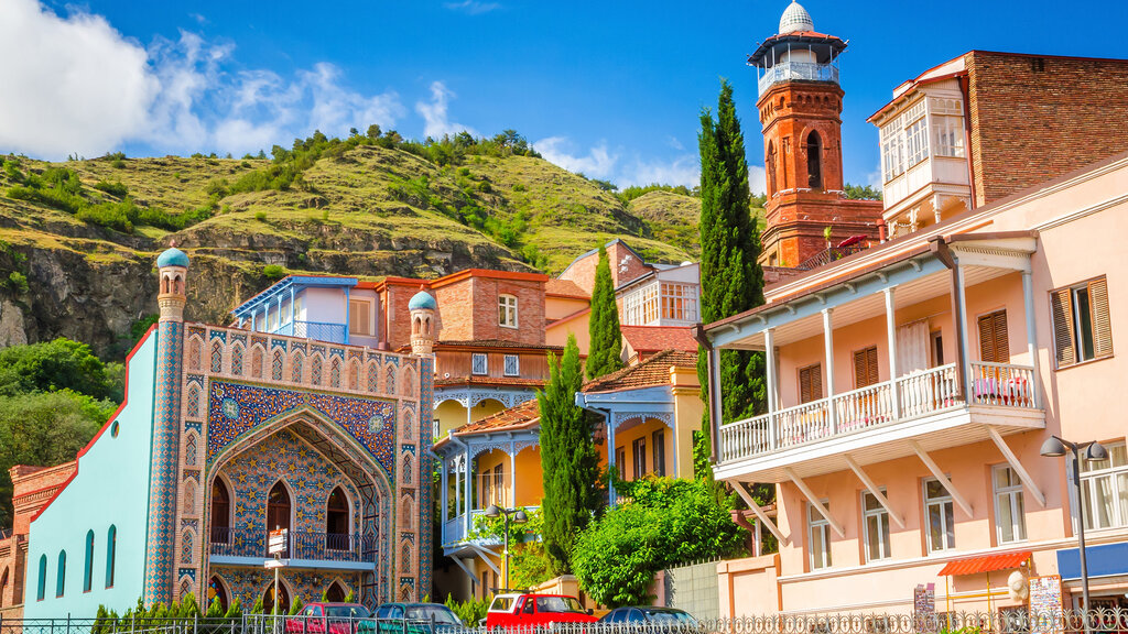 Historical center of old Tbilisi, sulphur baths and Juma mosque, Georgia