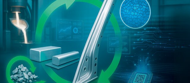 Illustration, die die Kreislaufwirtschaft in der Autoindustrie darstellt