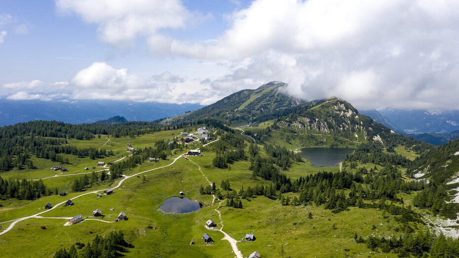 Drohnenaufnahme von der Tauplitzalm.