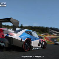 Screenshot aus Endurance Motorsport. Ein Auto von hinten im Rennen.