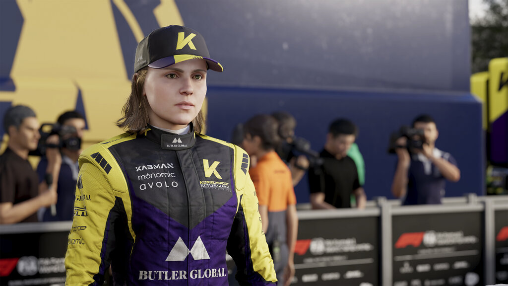 Screenshot aus F125. Man sieht Callie Mayer, eine Figur aus der Story Braking Point.