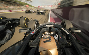 Sicht aus dem Cockpit eines Formel 1-Autos während des Rennens