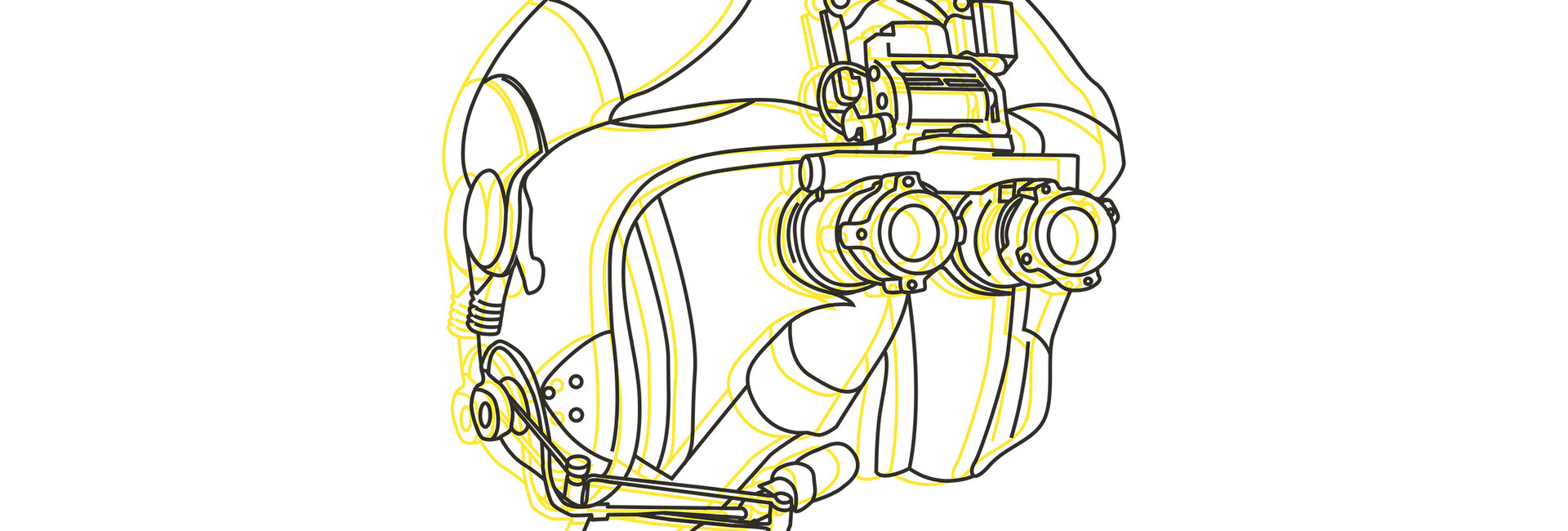 Pilotenhelm mit Nachtsichtgerät