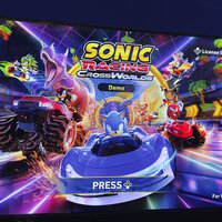 Der Startbildschirm von Sonic Racing: Cross Worlds.