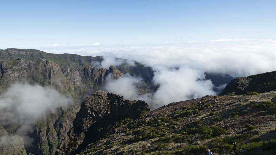 Blick auf die Berge Madeiras.