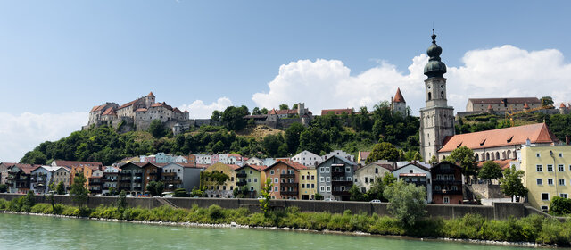 Blick auf Burghausen bei Tag