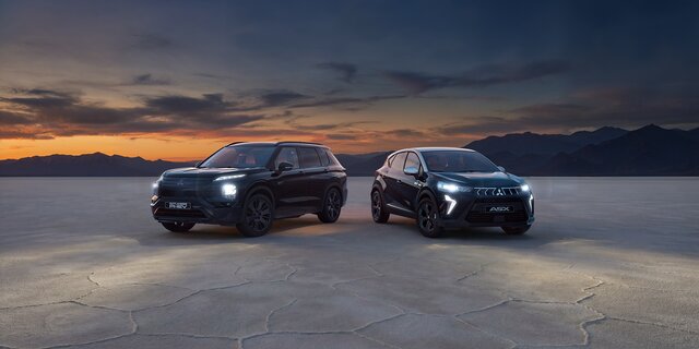 Mitsubishi ASX und Outlander Black Edition mit glänzend schwarzen Akzenten.