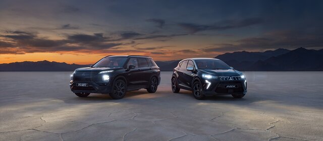 Mitsubishi ASX und Outlander Black Edition mit glänzend schwarzen Akzenten.