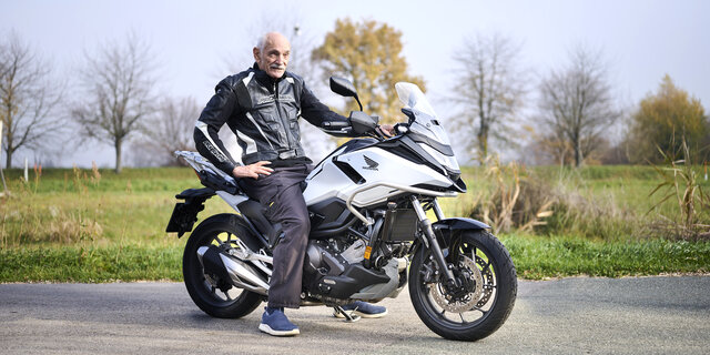 Ein langjähriges ÖAMTC-Mitglied auf seinem Motorrad
