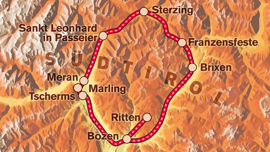 Eine 170-Kilometer-Runde durch Südtirol