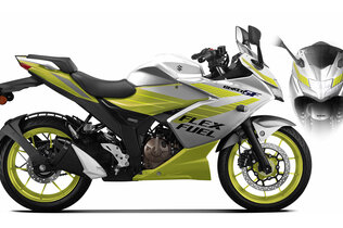 Ein Suzuki-Motorrad mit der Aufschrift "Flex Fuel"