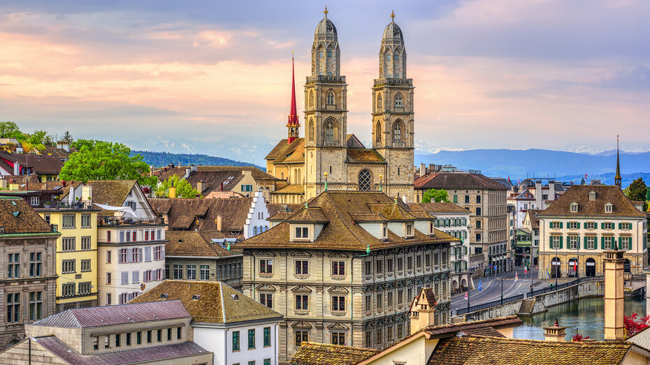 Stadtansicht von Zürich in der Schweiz