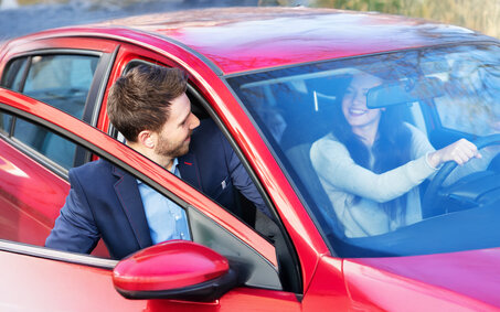 Carpool Ride Sharing. People Using Car Share