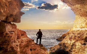 Beautiful landscapes it the Ocean Beach, New Zealand. Inspiring natural and travel background