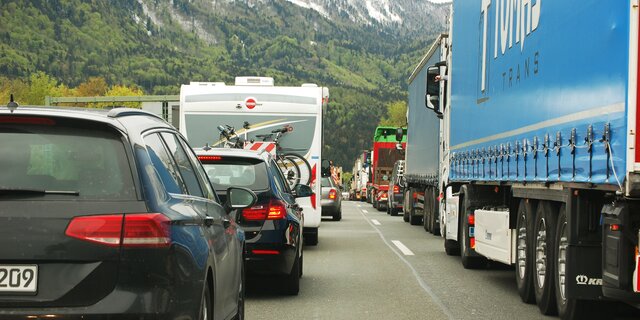Stau auf einer Autobahn