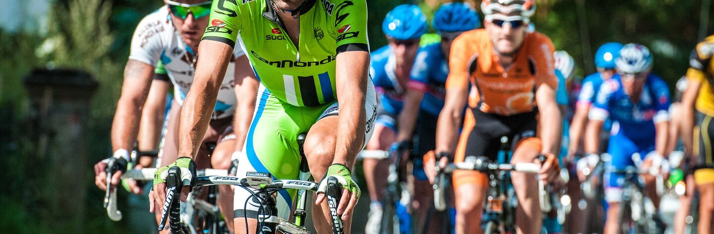 Radfahrer während eines Radrennens