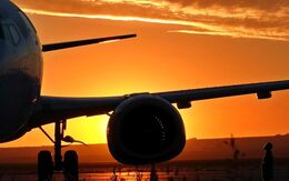 Flugzeug am Boden