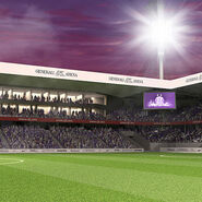 Aufnahme der Tribüne des Generali Stadiums.