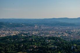 Ausblick von Fiesole auf die Stadt Florenz