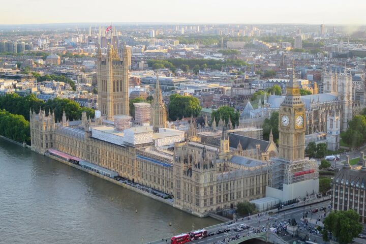 Vogelperspektive auf Westminster