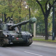 Bild von einem Panzer auf der Ringstraße in Wien