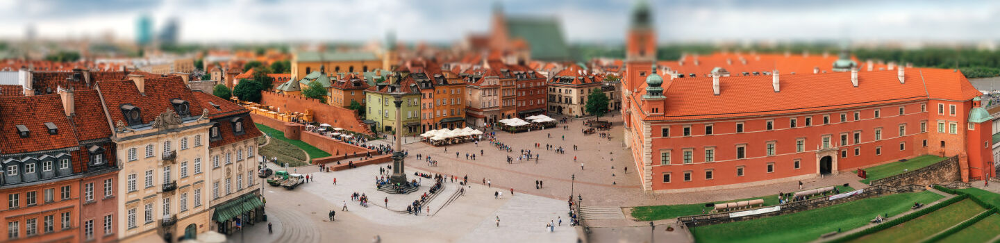 Blick auf den Schlossplatz (Plac Zamkowy) in der Altstadt von Warschau