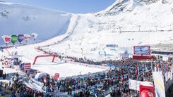 Blick auf das Zielgelände in Sölden