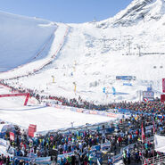 Blick auf das Zielgelände in Sölden