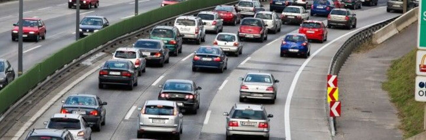 Stau auf Autobahn