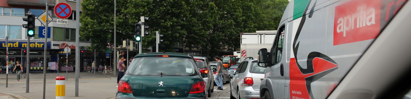 Stau rund um den Praterstern