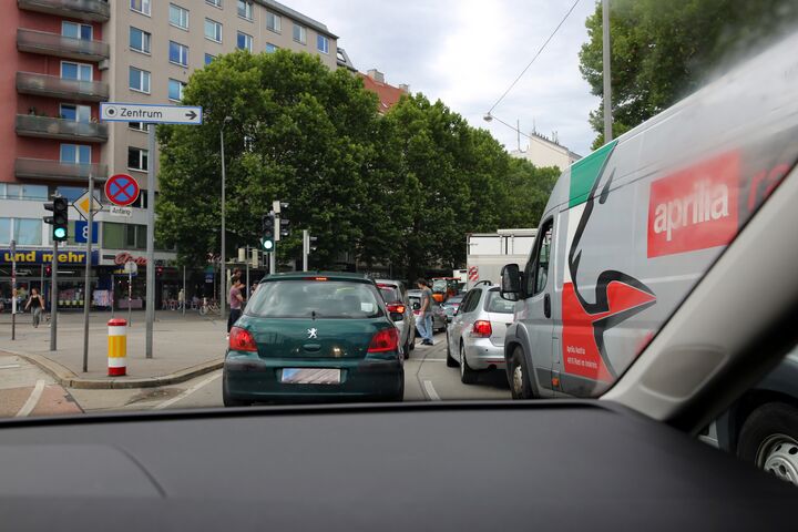 Stau rund um den Praterstern